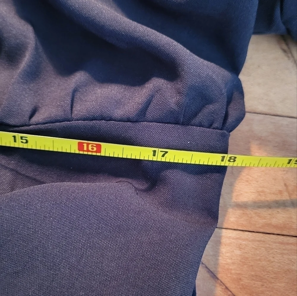 Pretty garden Puff Sleeve Wide Leg Belted Black Jumpsuit Size XL - Picture 15 of 15